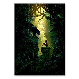 Ahşap Tablo Mowgli Ve Bagheera Görseli 50x70 cm