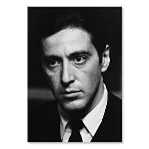 Ahşap Tablo The Godfather Al Pacino Siyah Beyaz 35x50 cm