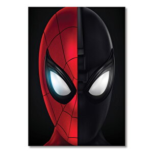 Ahşap Tablo Spider-man Evden Uzakta İki Yüz 25x35 cm