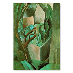 Ahşap Tablo Small House In The Garden, 1908 By Pablo Picasso 25x35 cm
