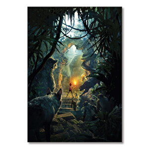 Ahşap Tablo Jungle Book Mowgli Tapınakta 35x50 cm