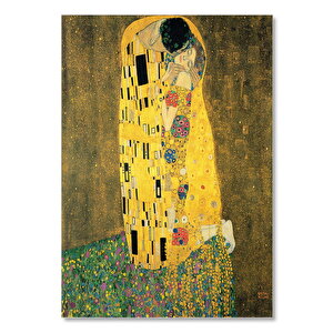 Ahşap Tablo Gustav Klimt Öpücük Görseli 25x35 cm