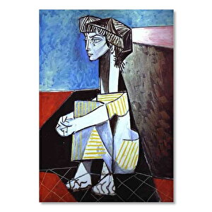 Ahşap Tablo Jacqueline Kneeling, 1954 By Picasso 50x70 cm