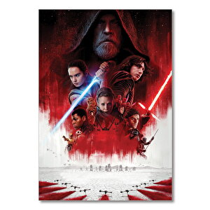 Ahşap Tablo Star Wars The Last Jedi Princess Leia Organa R2d2 Poe