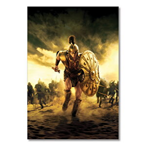 Ahşap Tablo Troy Achilleus Brad Pitt 25x35 cm