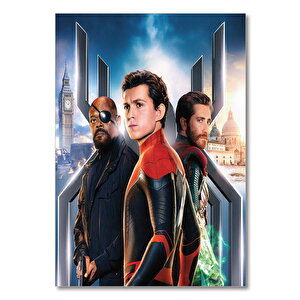 Ahşap Tablo Spider-man Evden Uzakta Samuel L. Jackson Tom Holland Jake Glenhall