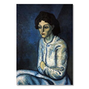 Ahşap Tablo Femme Aux Bras Croisés, 1902 By Picasso 25x35 cm