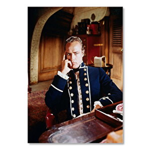 Ahşap Tablo Marlon Brando Denizde İsyan 35x50 cm