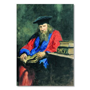 Ahşap Tablo Dmitriy Mendeleyev Çizim 50x70 cm