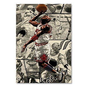 Ahşap Tablo Çoklu Michael Jordan Görseli 50x70 cm