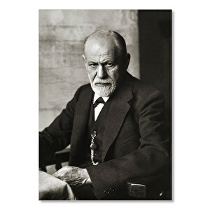 Ahşap Tablo Psikanalizin Mucidi Sigmund Freud 25x35 cm