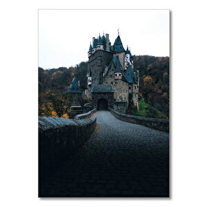 Ahşap Tablo Şato Ve Girişindeki Köprü 50x70 cm