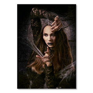 Ahşap Tablo Gotik Kadın 25x35 cm