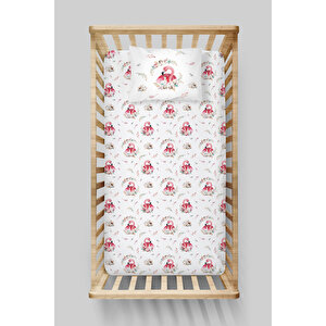 Lastikli Çarşaf Seti (60x120+15) - For Baby Serisi - Yavrusunu Besleyen Flamingo