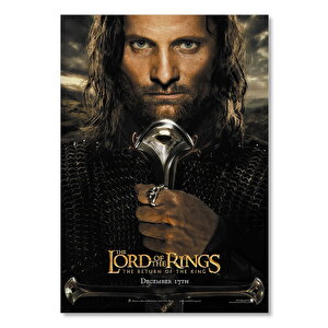 Ahşap Tablo Yüzüklerin Efendisi Kralın Dönüşü Aragorn 50x70 cm