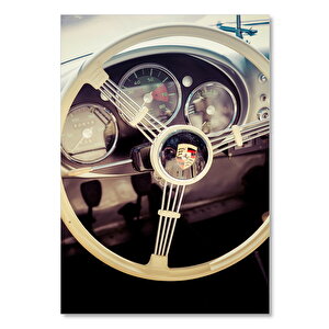 Ahşap Tablo Ferrari Direksiyon Ve Göstergeler 50x70 cm