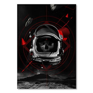 Ahşap Tablo Ölü Astronot İllüstrasyon 50x70 cm