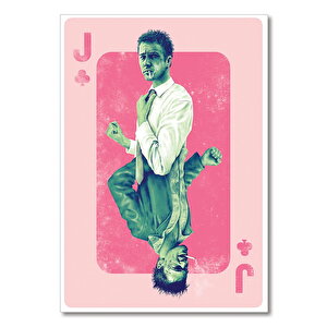 Ahşap Tablo Fight Club Jack Ve Tyler Joker Görseli 50x70 cm