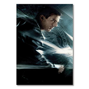 Ahşap Tablo Azınlık Raporu Tom Cruise Koşuyor Görseli 35x50 cm