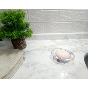 Sabunluk Benekli Desen Akrilik 13x7x3cm