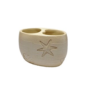 Diş Fırçalık İstiridye Poliresin 10x10x9cm