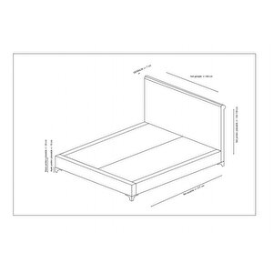 Deluxe Baza+başlık Bej 150x200 150x200 cm