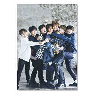 Ahşap Tablo Bts Koreli Gençler Sarmaş Dolaş 25x35 cm