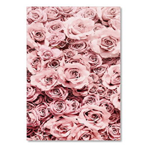 Ahşap Tablo Pembe Güller 25x35 cm