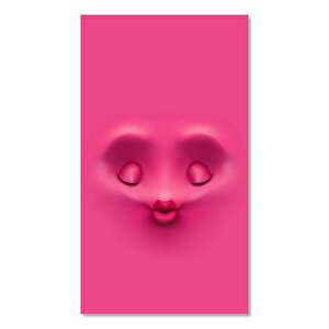 Ahşap Tablo Pembe Yüz Öpücük 50x70 cm
