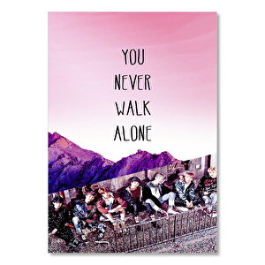 Ahlap Tablo Bts Koreli Gençler You Never Walk Alone 25x35 cm