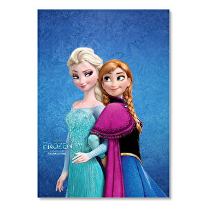 Ahşap Tablo Frozen Elsa Ve Anna Görseli 25x35 cm