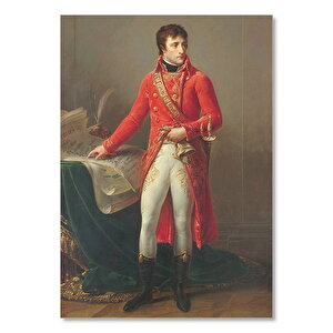 Ahşap Tablo Napoleon Bonaparte Savaş Planları Kağıtları 25x35 cm