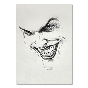 Ahşap Tablo Joker Karakalem Çalışması Görseli 25x35 cm