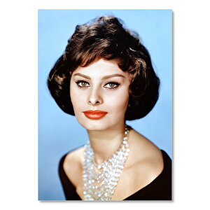 Ahşap Tablo Sophia Loren Yakın Çekim 25x35 cm