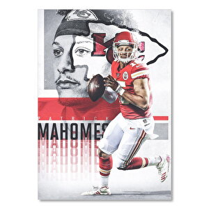 Ahşap Tablo Patrick Mahomes Kansas City Amerikan Futbolu 25x35 cm