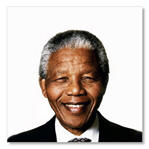 Ahşap Tablo Nelson Mandela Gülümseyen Yüzü 50x70 cm