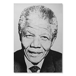 Ahşap Tablo Nelson Mandela 35x50 cm