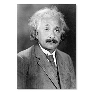 Ahşap Tablo Albert Einstein Takım Elbise Kravat 50x70 cm