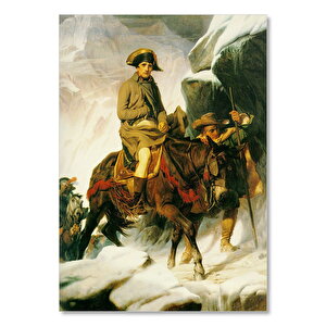Ahşap Tablo Napoleon Bonaparte Askerleri İle Kayalıklarda 50x70 cm