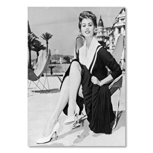 Ahşap Tablo Sophia Loren 1955 25x35 cm