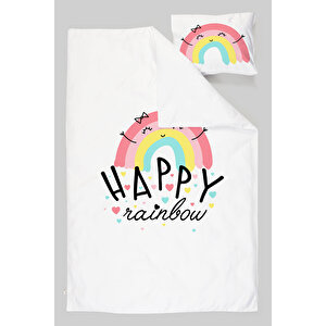Organik Tek Kişilik Nevresim Takımı - Pure Baby Serisi - Happy Rainbow