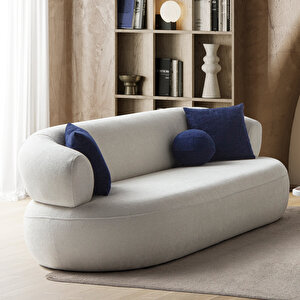 Roma Üçlü Koltuk Beyaz