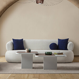 Eymense Roma Üçlü Koltuk Beyaz