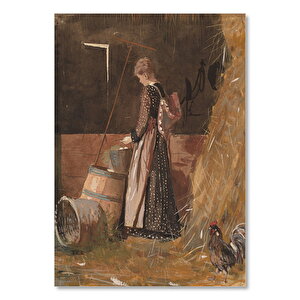 Ahşap Tablo Fresh Eggs 1874 Yılında Winslow Homer 35x50 cm