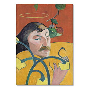 Ahşap Tablo Paul Gauguin Portre Yağlıboya Çizim 25x35 cm