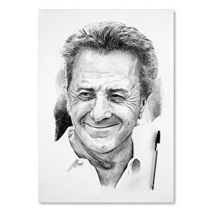 Ahşap Tablo Dustin Hoffman Karakalem Çalışması 25x35 cm