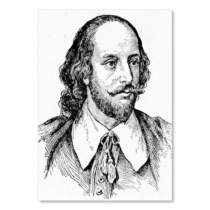Ahşap Tablo William Shakespeare Ve İmzası 25x35 cm