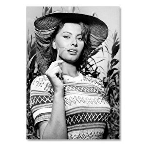 Ahşap Tablo Sophia Loren Nehir Kızı Filmi Hala Görsel 50x70 cm