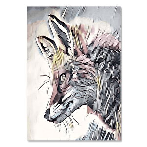 Ahşap Tablo Tilki Ve Renk Geçişleri 50x70 cm