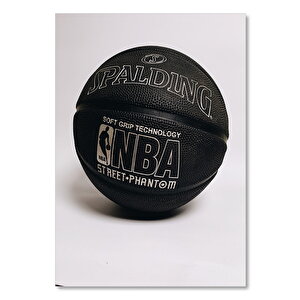 Ahşap Tablo Spalding Siyah Nba Basketbol Topu